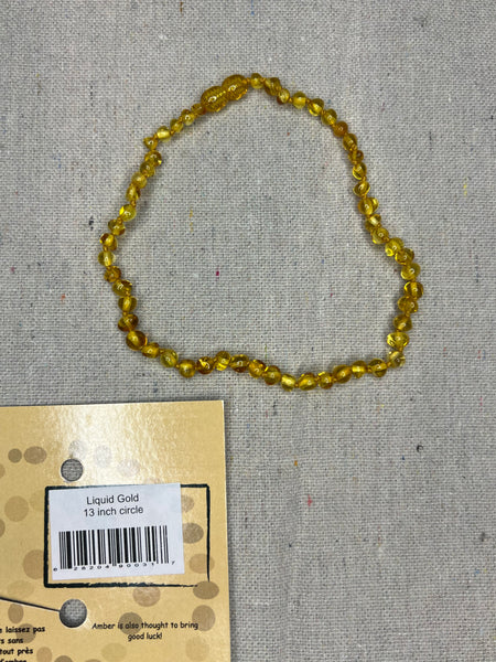 HEALING AMBER • Necklace, 13"